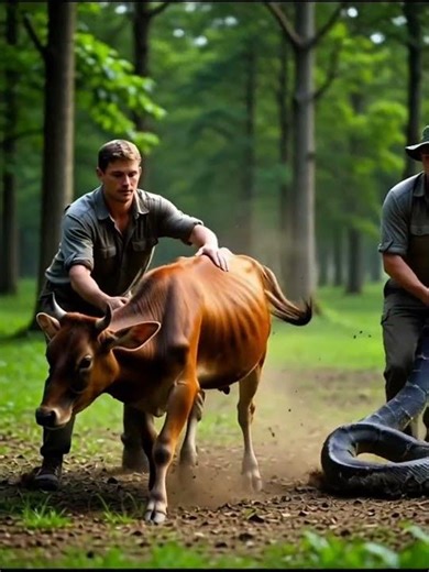 Giant Python Swallows a Cow — This Is Unbelievable 😱🐍