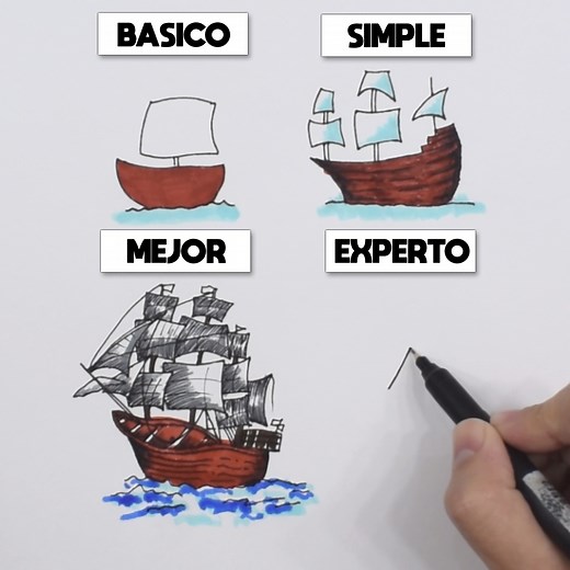 176K views · 400 reactions | Cómo dibujar un Barco con este truco ✍️ | Art Paint | Facebook