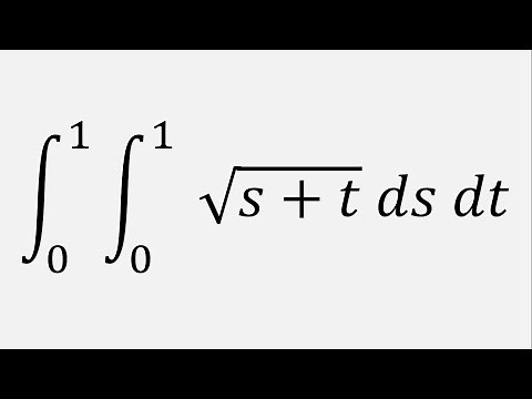 Double Integration: Integral of sqrt(s + t) ds dt , s = 0 to 1 , t = 0 to 1
