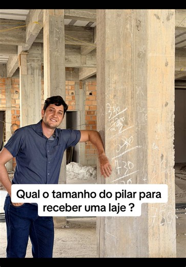 Tamanho ideal do pilar para receber uma laje