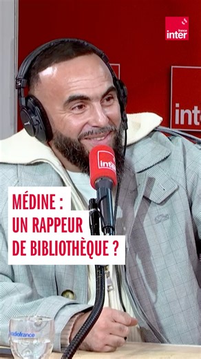 France Inter on Instagram: "Médine est l’invité de Mehdi Maïzi dans « À la régulière ». Il revient sur cette étiquette de « rappeur de bibliothèque » qu’on lui colle depuis des années, et sur ce qu’elle dit de sa manière d’écrire, de penser et de faire du rap.⁠ ⁠ ➡️ Retrouvez l'émission en intégralitéen suivant le lien en bio @franceinter"