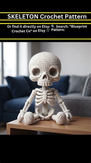 HOW TO CROCHET A REALISTIC SKELETON PLUSHIE | PREMIUM DIGITAL PDF PATTERN GUIDE