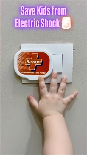 DIY Socket Safety Cover | Save Kids from Electric Shocks ⚡️ #diy #homehacks #parentingtips #asmr