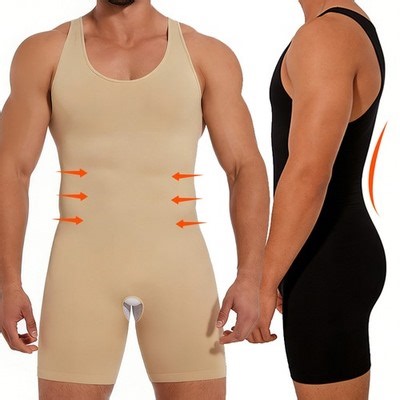 Men Body Shaper Compression Bodysuit Shapewear Tummy Slimming Fajas Para Hombres | eBay