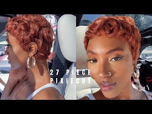 HAIR TUTORIAL| 27 PIECE QUICKWEAVE PIXIE CUT, PERFECT FALL HAIRSTYLE| NajzeKavonne