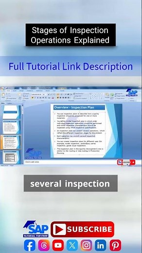Stages of Inspection Operations Explained | SAP QM Planning and Execution | SAP QM Inspection Plan