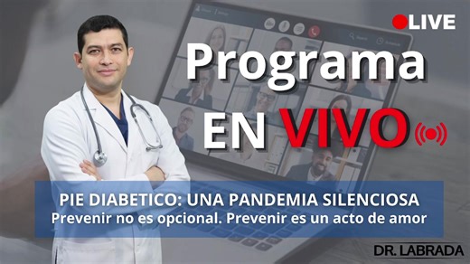 Esta noche, la medicina se detiene a mirar a la persona. Programa en vivo: Presencia Médica Cuando la ciencia encuentra a la persona. Tema: Pie diabético: una pandemia silenciosa. Prevenir no es opcional. Prevenir es un acto de amor. Una conversación necesaria. Clara. Humana. Para comprender, para anticiparnos, para cuidar lo que muchas veces se ignora… hasta que duele. Si formas parte de la comunidad del Dr. Labrada, este espacio es para ti. Conéctate. Escucha. Comparte. Porque la prevención ta