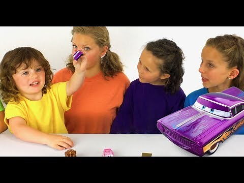 Learn English Colors! Toy Cars with Sign Post Kids!