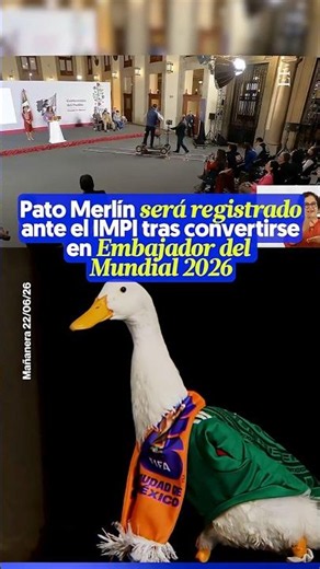 Merlín the Duck WILL BE REGISTERED with the IMPI after becoming a World Cup Ambassador