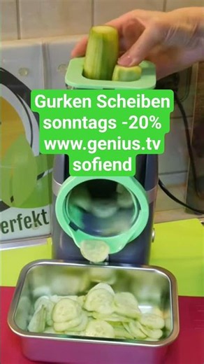 Gurken Scheiben Nicer Dicer Elektro sonntags -20% www.genius.tv sofiend #nicerdicerelectro