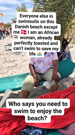 18K views · 185 reactions | Everyone else in swimsuits on this Danish beach except me!  I’m an African woman, already perfectly toasted and can’t swim to save my life. Who says you need to swim to enjoy the beach?  #denmark #viralreels #fbreels #everyone #followers | Lum Pedersen's Family | Facebook
