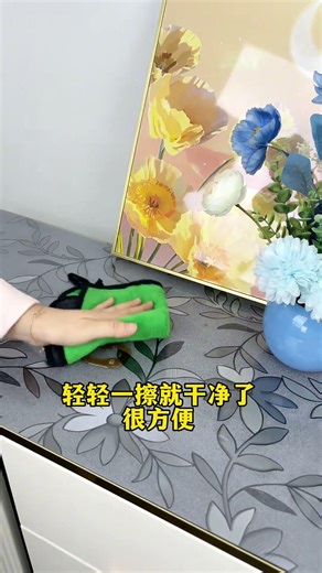 Cosmos soft glass table mat, clear pattern, waterproof and anti cloth #Tablemat #Best selling hot