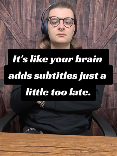 It's like your brain adds subtitles just a little too late. With auditory processing disorder, the sound gets in — but meaning takes the scenic route. By the time the words fully land, the conversation’s already moved on, and you’re left holding the translation after it was needed. You’re not distracted. You’re not ignoring anyone. Your brain is just doing extra work, decoding sound into sense — a beat behind, but trying its hardest. #hearing #words #processing #neurodivergent #understanding