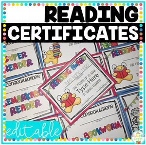Reading Awards Certificates