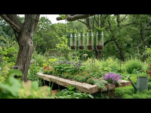 Rustic Farmhouse Backyard Garden Designs Made from Repurposed Materials