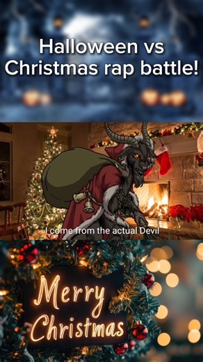 christmas vs halloween rap battle! #shorts #christmas #halloween #rap #rapbattle