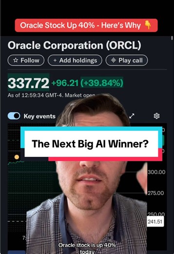 Here’s why Oracle Stock is up 40% today! #stockmarketnews #growthstocks #stockstobuy #investingtips #stockmarkettips