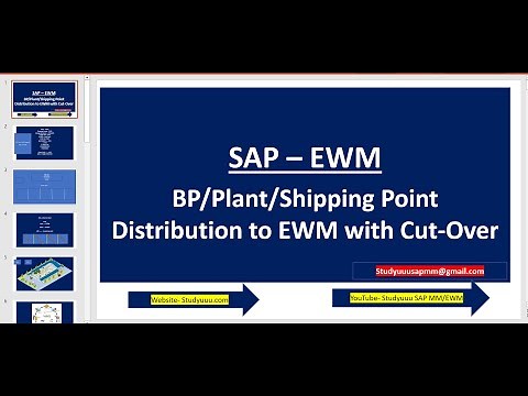 SAP EWM - BP/ Plant / Shipping Points distribution to EWM with other cutover Activities