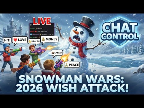 🔴 NEW YEAR SNOWMAN WARS LIVE | Chat vs. Snowman (Type “HIT” to Attack)
