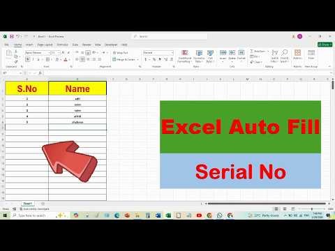 How can Excel write the serial number itself? How to Add Automatic Serial Number in Excel |#excel