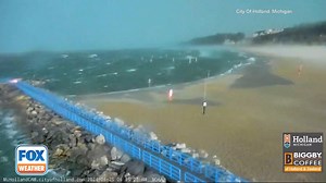 2.7K views · 48 reactions | METEOTSUNAMI IN MICHIGAN: A meteotsunami struck two Michigan beaches while severe weather blasted Lake Michigan on Tuesday: https://bit.ly/3zkh5Py | FOX Weather | Facebook