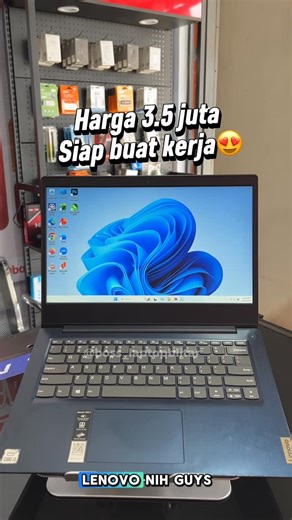 @boss_laptopblitar on Instagram: "Cari laptop yang siap dipake kuliah, kerja dengan budget minim tapi skill multitasking🙋🏻‍♀️ Ini dong solusinya Lenovo Ideapad Slim 3 Bergaransi 2 Bulan & Jasa Servis 1 Tahun Spesifikasi: • Intel Core i3 10110U (Generasi 10) • Display 14"inch Full HD • Ram 8 GB • SSD 256 GB • Windows 11 Pro Rp 3.500.000,- Info lebih detail bisa klik link di bio‼️"