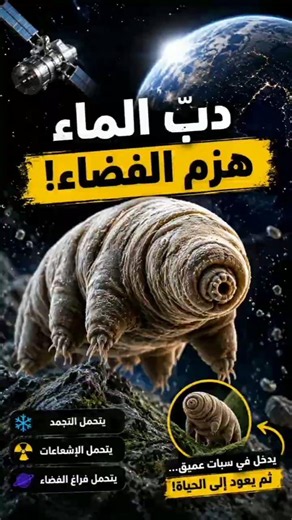 دبّ الماء... الكائن الذي هزم الفضاء! 🚀 #علوم #حقائق_مذهلة #animals