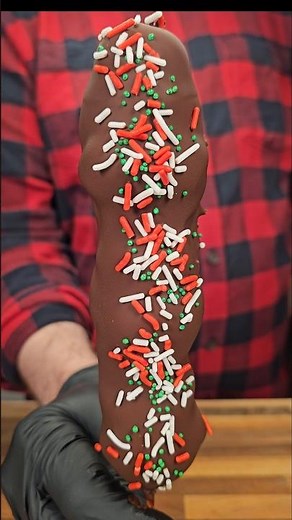 Dip 'n' Chill Crunchy Chocolate Coated Fruit Kebabs!🍡🍫 #shorts #christmas #kebab #chocolate