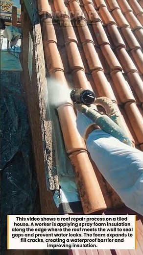 Spray Foam Roof Leak Fix #DIY #RoofRepair #Construction