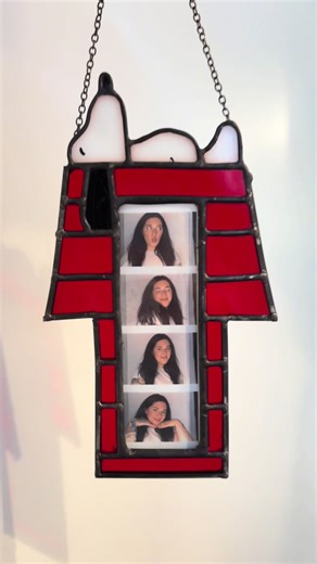 on my site soon :) would loveeeee to do custom colors of this one #stainedglass #art #photobooth #photostrip #snoopy