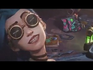 Jinx listening to "Get Jinxed" in Arcane