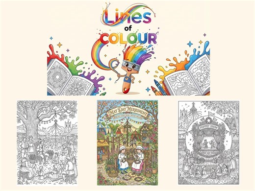 May Day Colouring Book | Vintage English Village Scenes, Cottagecore Art (PDF Download) - Etsy