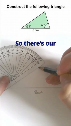 Using a protractor to construct ASA triangles