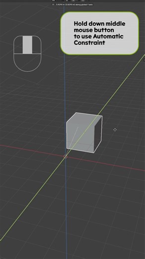 Blender 5.2 Tips 01 - Automatic Constraint (and Plane) #Blender #tutorial #beginners