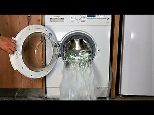 Experiment - Extremely Overfilled with Water and Door Opening - Washing Machine