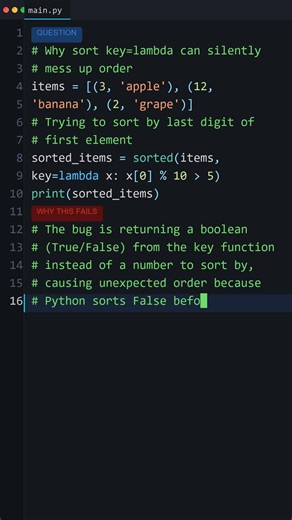 Wait, Python Does This?: Why sort key=lambda can silently mess up order