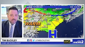 Hope you enjoyed your weekend! Warmth is sticking around as we start the workweek. Very warm with mid 80s for Monday. Low chance of a storm late evening. Here's your forecast! | Meteorologist Tim Buckley