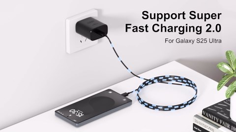 45W Super Fast Charger Type C for Samsung, 45 Watt USB-C Charger PD/PPS Wall Charging Block with 5FT Type C Cords for Samsung Galaxy S25 Ultra/S25+/S25/S24/S23 Ultra/S23+/S22 Ultra/S22+ -2 Pack