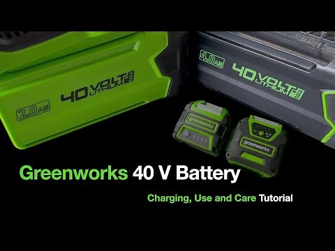 Greenworks 40V Lithium Max Batteries Tutorial