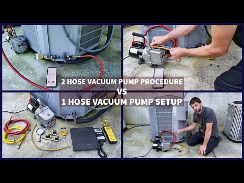 2 Hose Vacuum Pump Procedure VS 1 Hose Vacuum Pump Setup for HVAC!