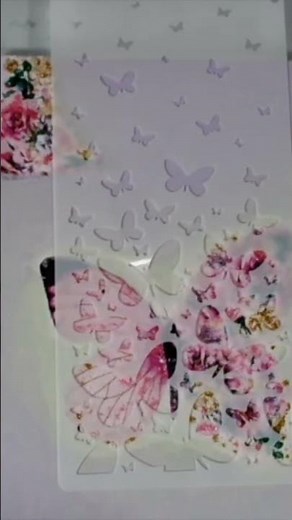 Amazing Trick! Butterfly Picture with Napkin, Glitter and Copper Relief Paste