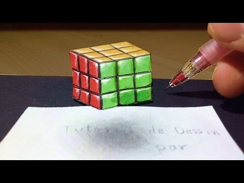 Comment dessiner un Rubik's cube 3D - Illusion [Tutoriel]