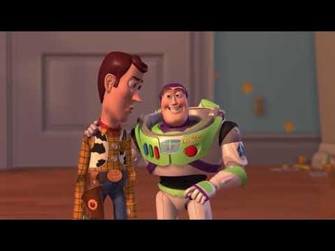 Toy Story 2 (1999) Woody trying to find his hat scene ￼