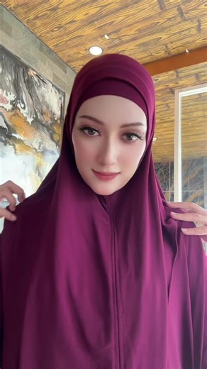 Abaya jersey by @Albani.Collection udah dapet inner ciput dan hijabnya yaa #abaya #abayajersey #abayaalbani #gamismurah #onesetabaya