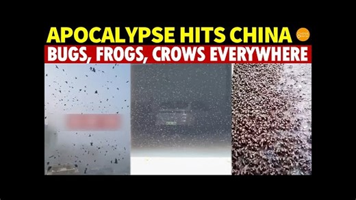Apocalypse Hits China - Black Clouds of Bugs, Frogs and Crows Everywhere, and Flowers from the Abyss