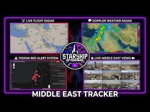🔴LIVE Middle East Conflict Status Screen - LIVE Sound - Israel Red Alerts - Flight Tracker