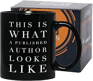 Writer Coffee Mug 11 oz, This Is What A Published Author Looks Like Funny Bookish Gift Idea for Book Club Novel Author Novelist Poet, Black