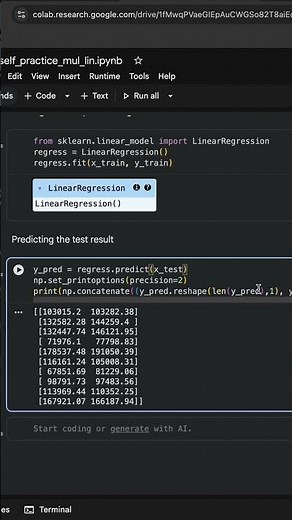 Multiple Linear Regression in Python #shorts #python #datascience #linearregression #coding #data