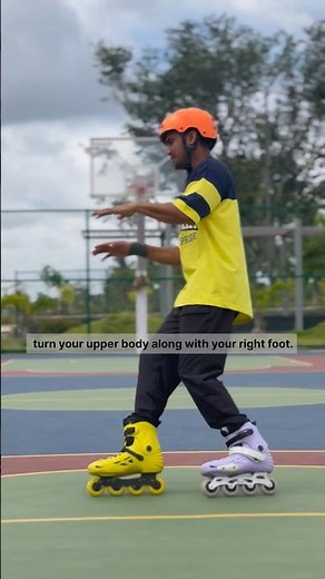 Learn how to turn on skates ! Learn inline skating ! Skating lesson ! Skate classes