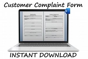 Customer Complaint Form | Sample Complaint Letter | Instant Download | Word | Formal Application | Consumer | Request a Refund Tool Template - Etsy UK